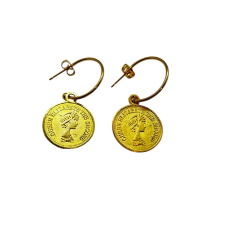 earrings steel gold coin1
